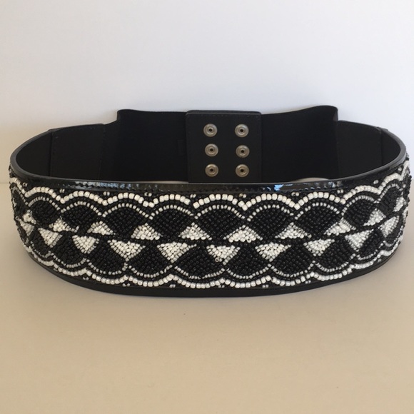 White House Black Market Accessories - White House Black Market Glass Bead Stretch Belt S